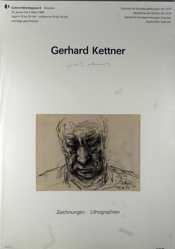 Ausstellungsplakat - Gerhard Kettner 1989