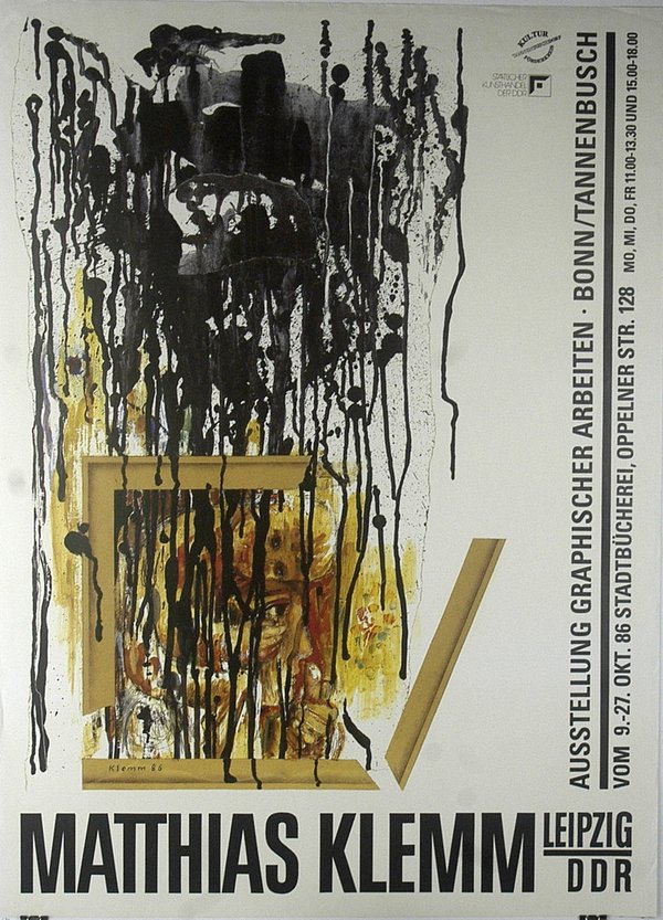 Ausstellungsplakat - Matthias Klemm 1986