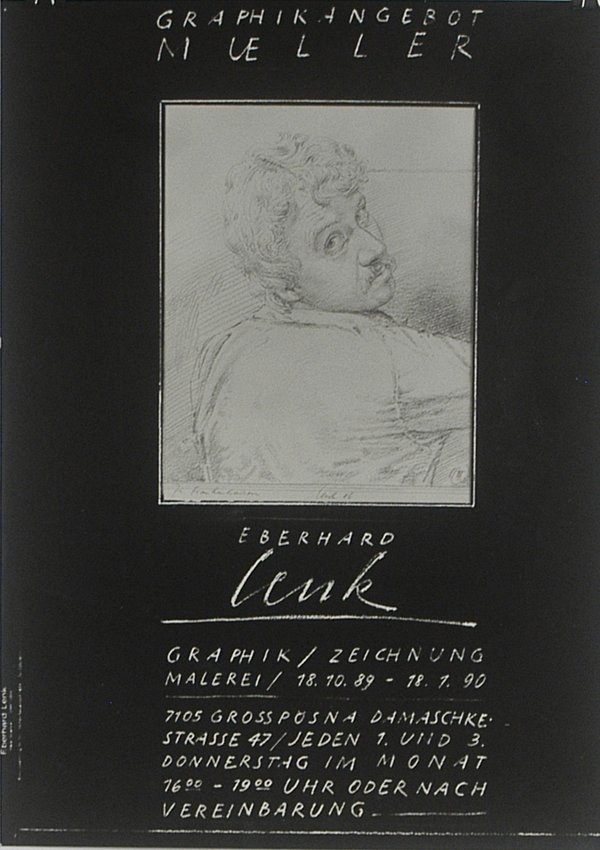 Ausstellungsplakat - Eberhard Lenk 1989 / 1990