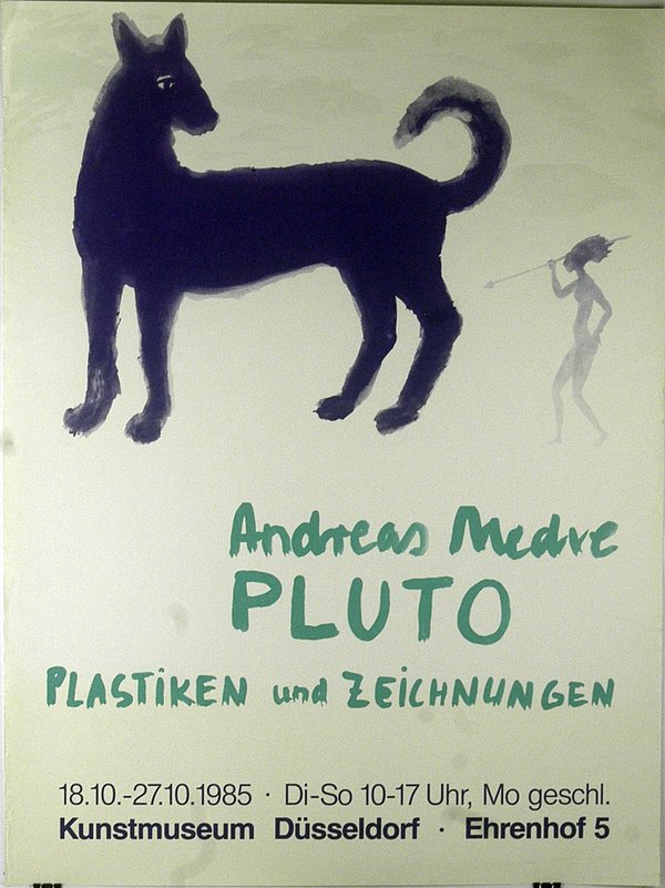 Ausstellungsplakat - Andreas Medre Pluto 1985