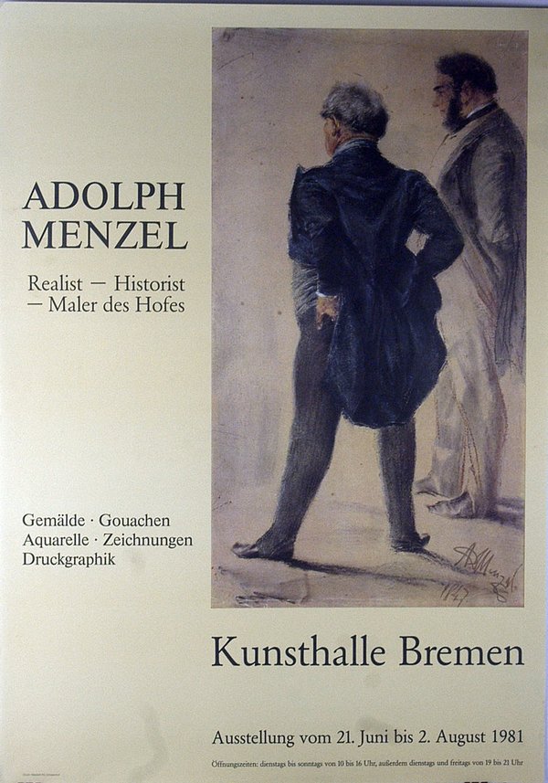 Ausstellungsplakat  - Adolph Menzel 1981