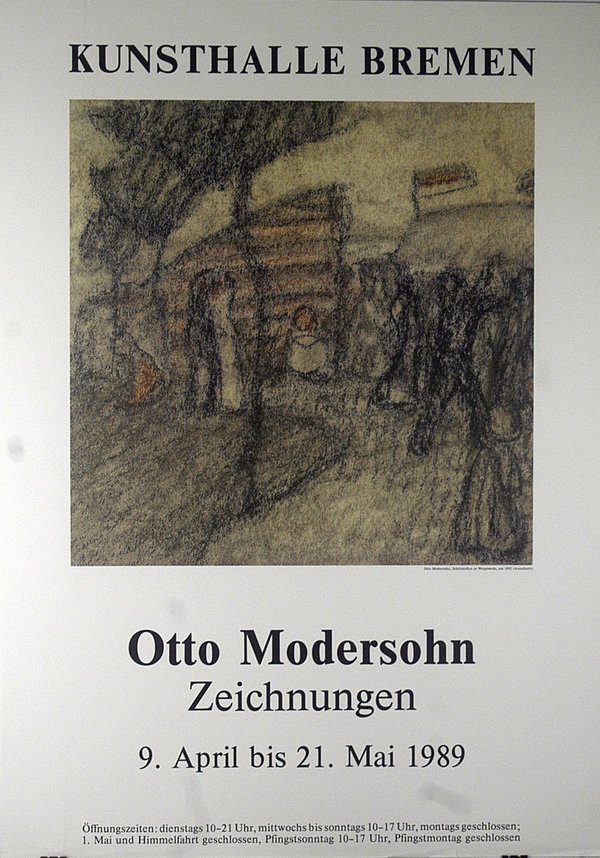 Ausstellungsplakat - Otto Modersohn Zeichnungen 1989