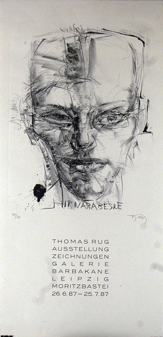 Ausstellungsplakat - Thomas Rug 1987