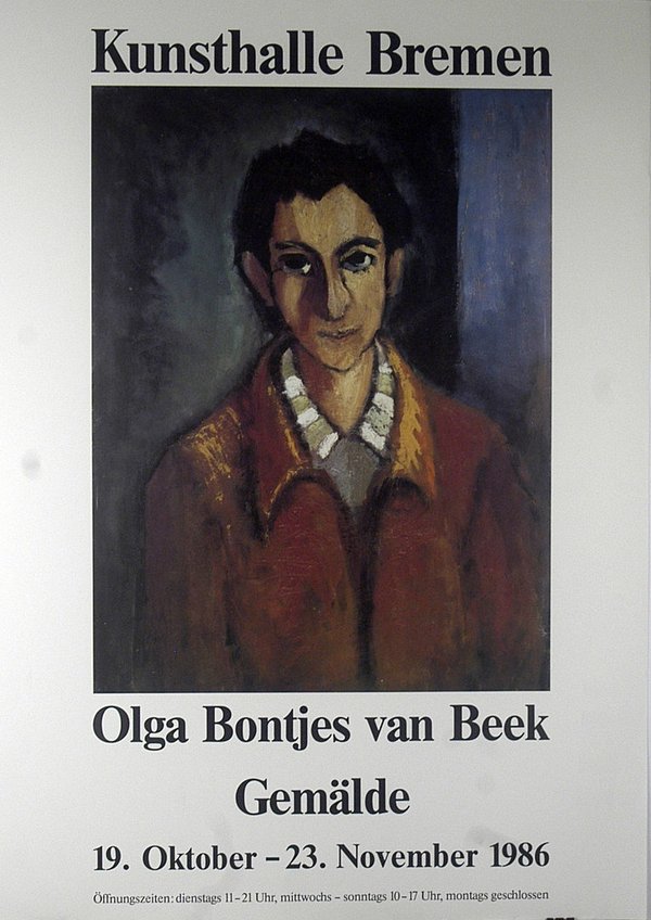 Ausstellungsplakat - Olga Bontjes van Beek 1986