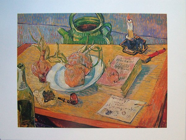 Vincent van Gogh - Stillleben mit Zeichenbrett, Pfeife, Zwiebeln und Siegellack