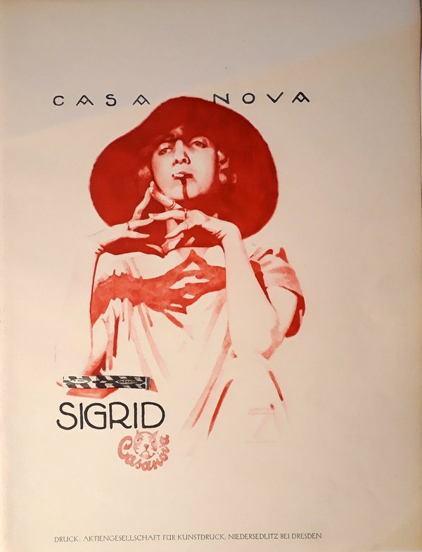 Ludwig Hohlwein - Casanova Sigrid Cigaretten