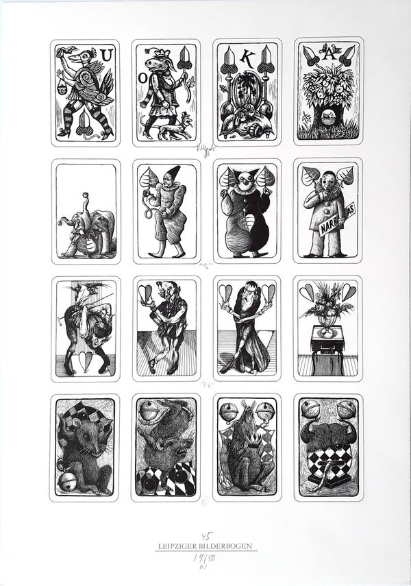 Leipziger Bilderbogen Nr. 45 - Spielkartenmotive III